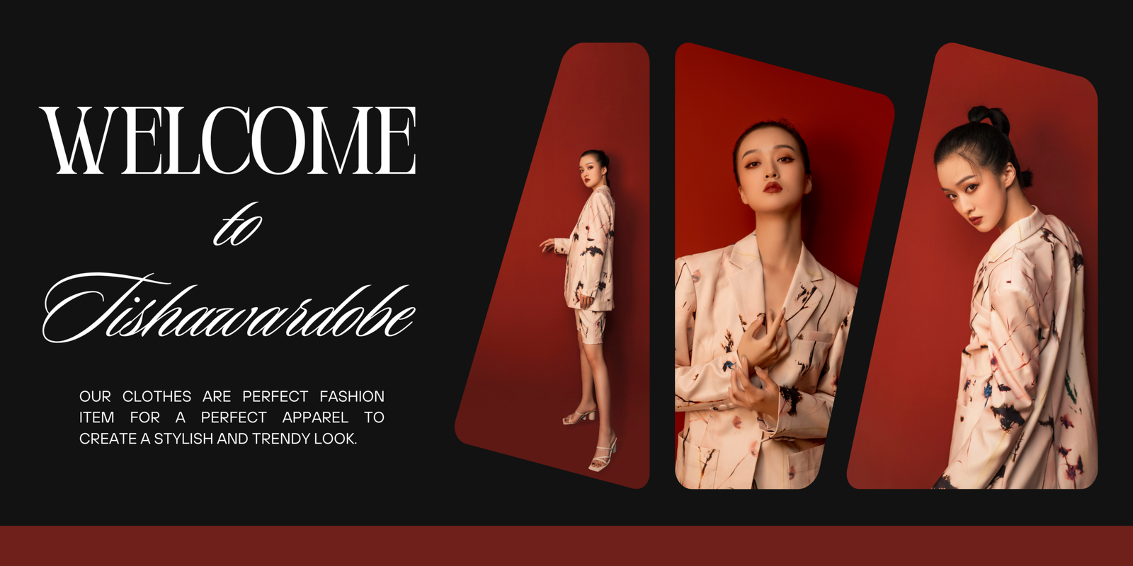 black red minimalist fashion product introduction landscape banner (2)